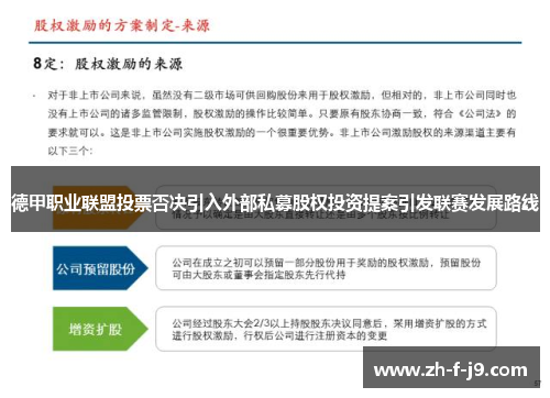 德甲职业联盟投票否决引入外部私募股权投资提案引发联赛发展路线